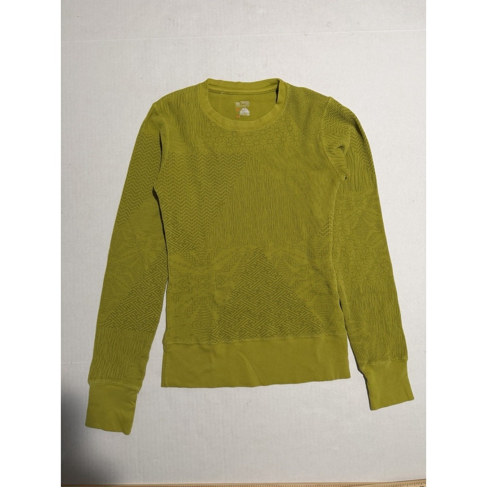 NIKE LS Thermal, Cool Pattern, Lime Green Shirt, XS